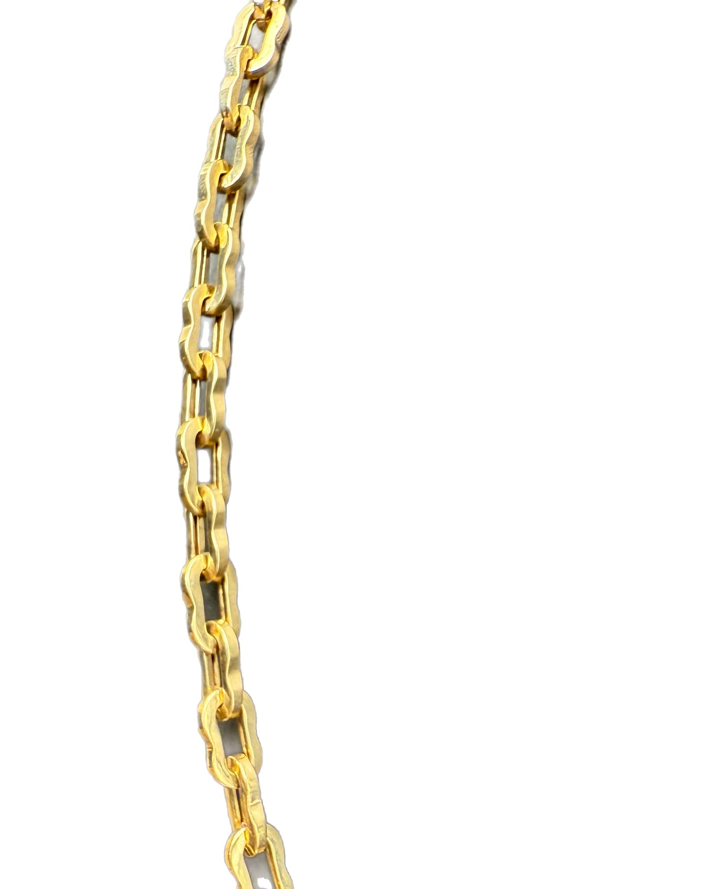 Gold chain on a white background
