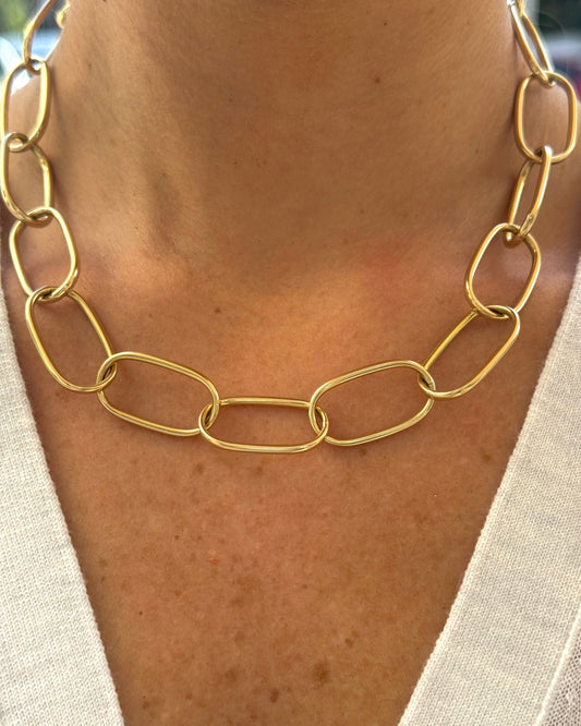 14kt yellow gold large oval link chian

