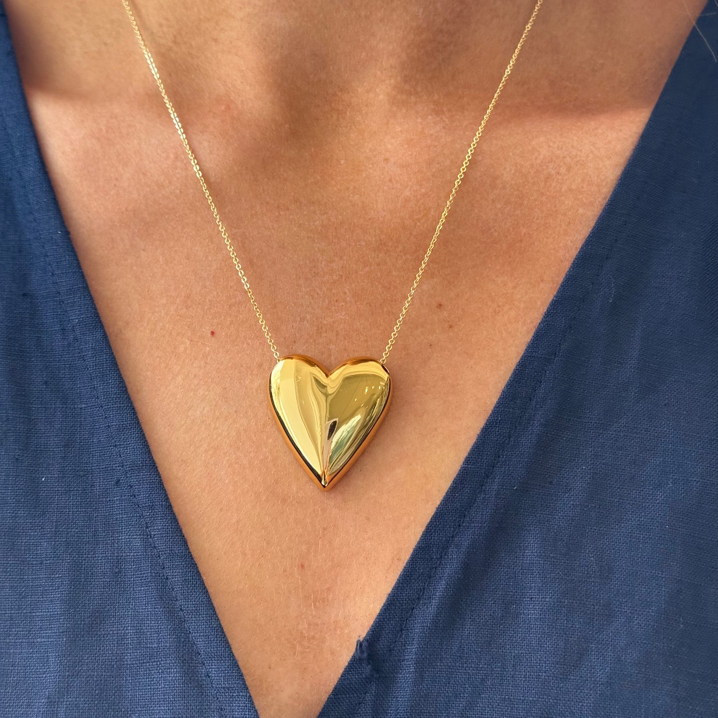 PUFFY Heart Necklace