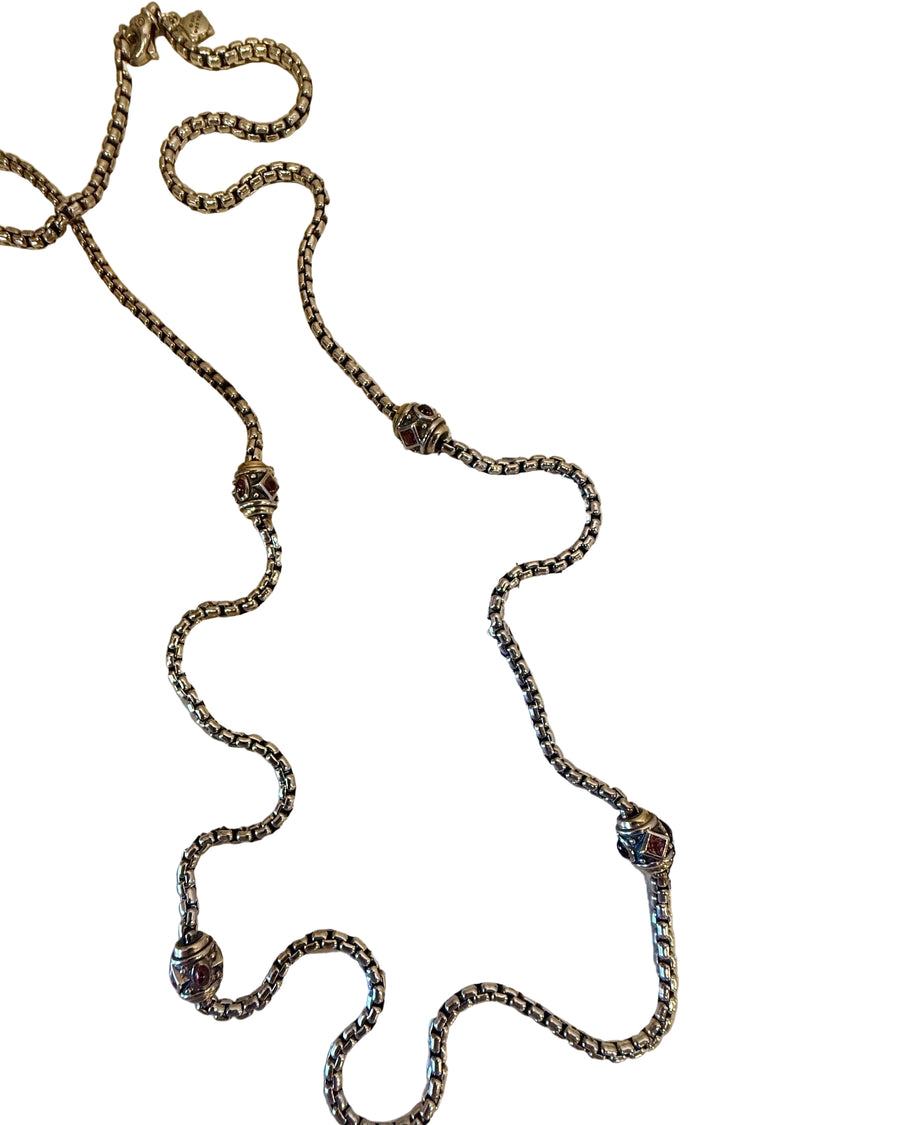 Silver chain necklace on a Beatles album cover