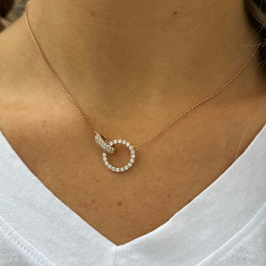 rose gold diamond pendant necklace @dylanjamesjewelry.com