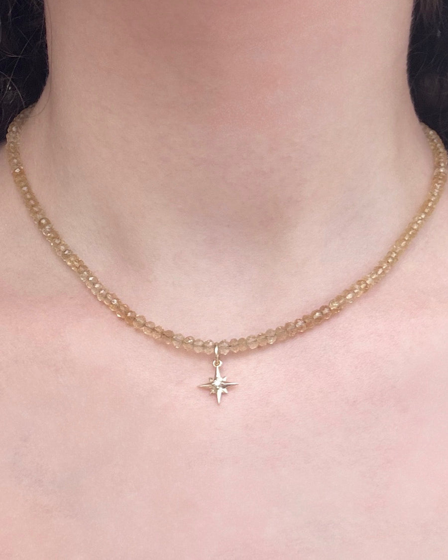 EMMA Citrine Gold and Diamond Necklace