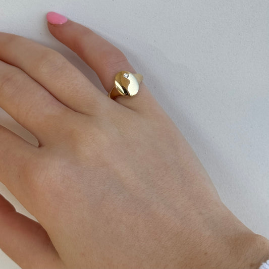 14kt yellow gold diamond pinky ring  @dylanjamesjewelry.com