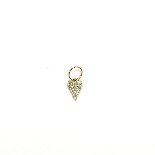 gold diamond heart charm  @dylanjamesjewelry.com