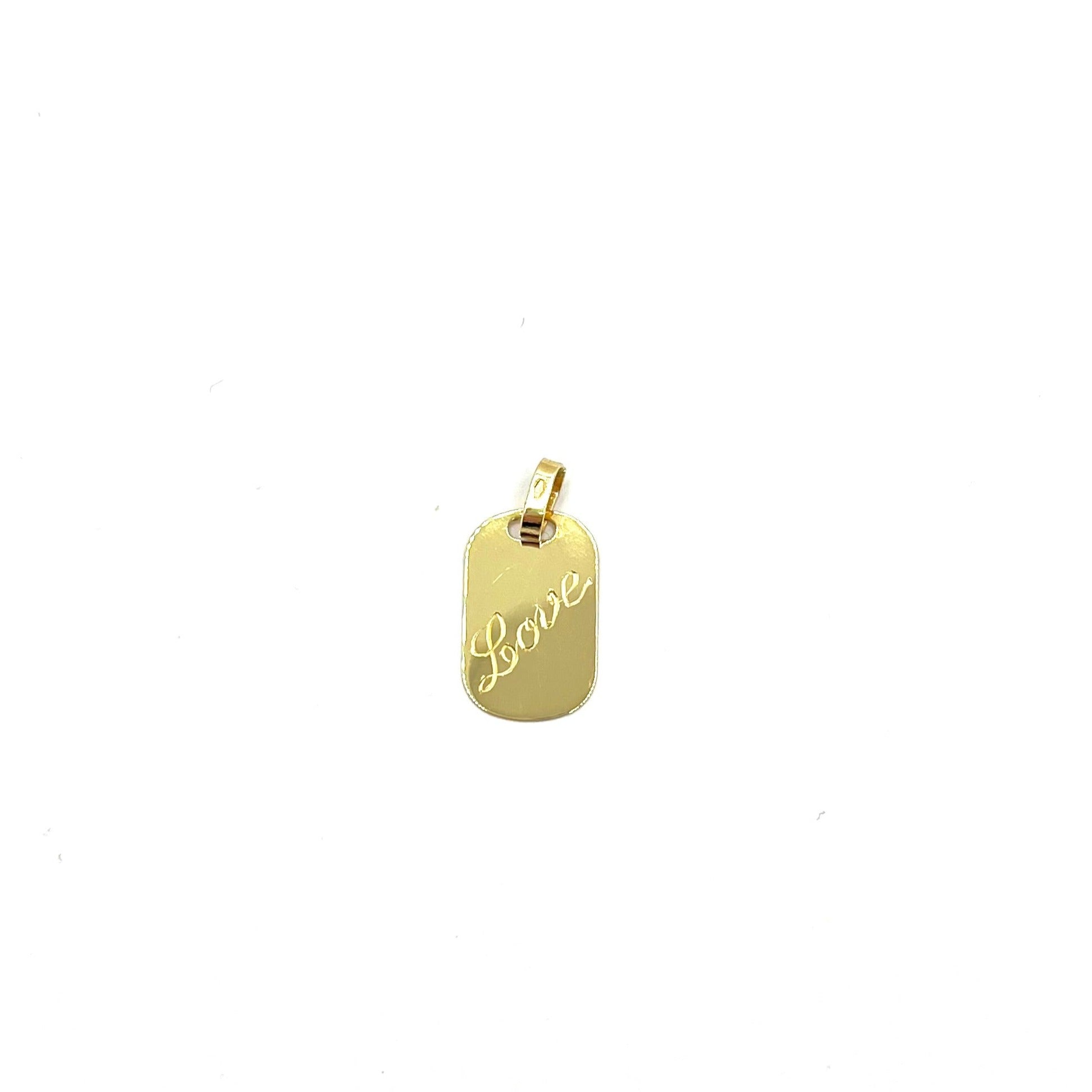 Hand engraved tag charm gold @dylanjamesjewelry.com