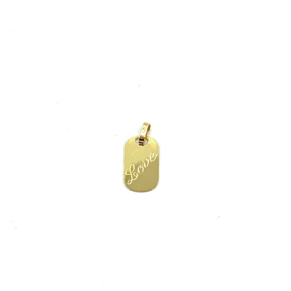 Hand engraved tag charm gold @dylanjamesjewelry.com