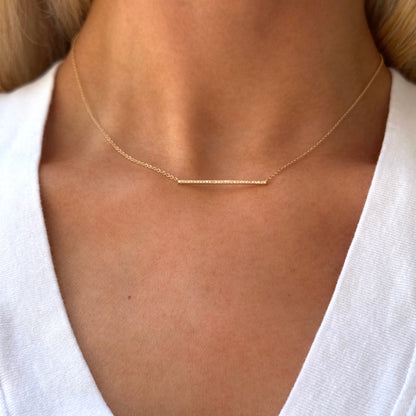 BAR Gold and Diamond Necklace