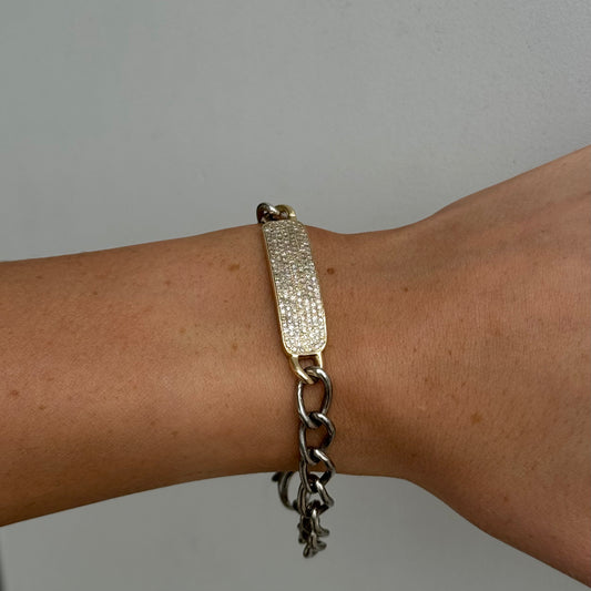 GOLD Diamond ID Bracelet