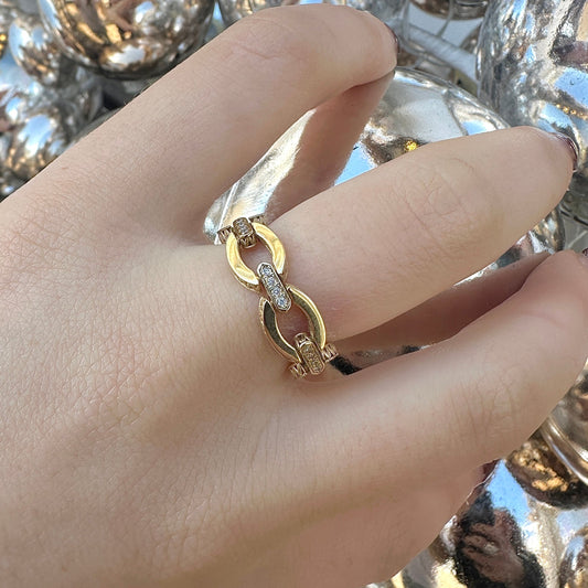 14kt yellow gold diamond ring soft chain @dylanjamesjewelry.com