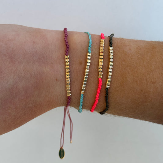 macrame beaded bracelets by Johanne @dylanjamesjewelry.com