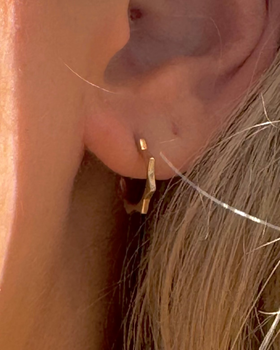 GIO Gold Post Hoop Earrings