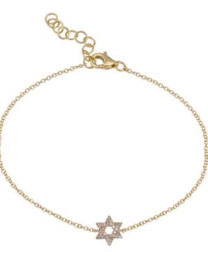 BELLE Gold Diamond Star Bracelet