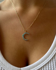 JACKIE Turquoise Diamond Pendant