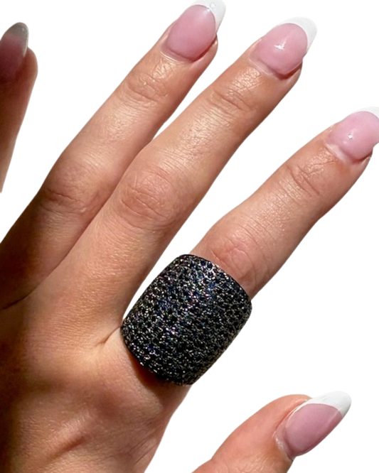 SAPPHIRE Gold and Silver Ring