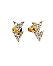 SKY TWO Diamond Stud Earrings
