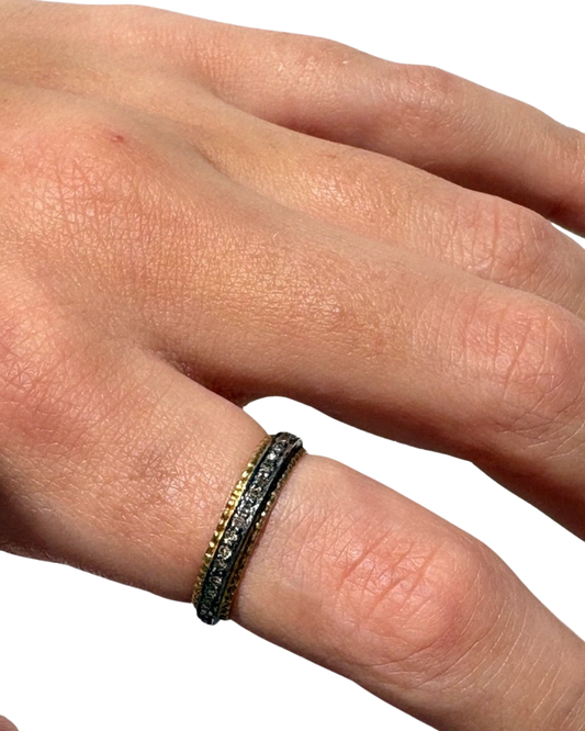 TESS Gold and Silver Diamond Ring