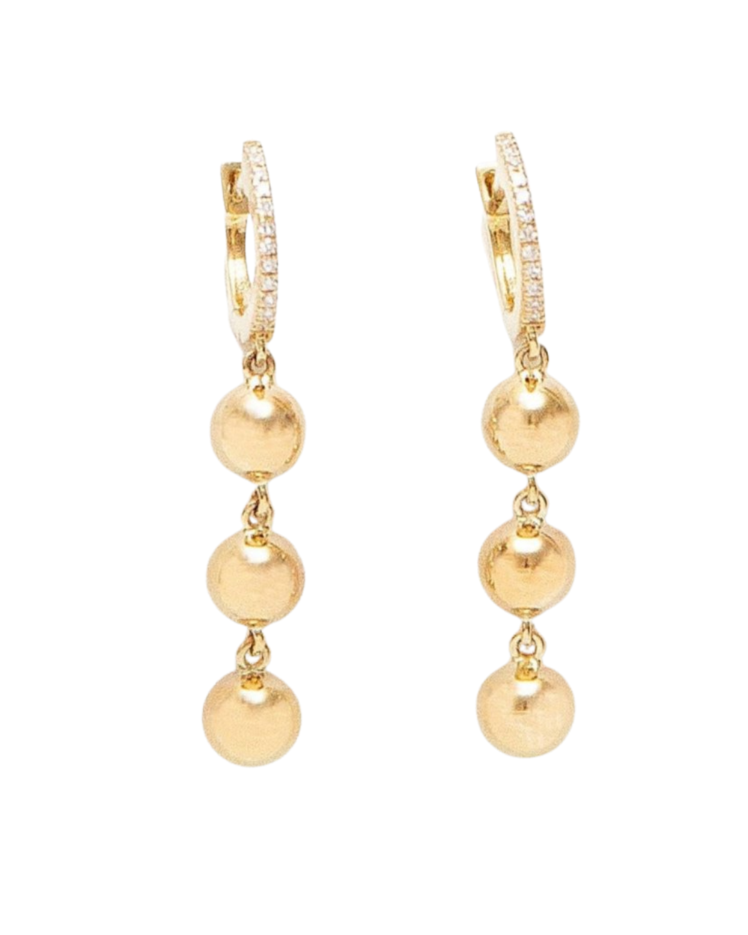 TRACEY Gold Diamond Drop Earrings