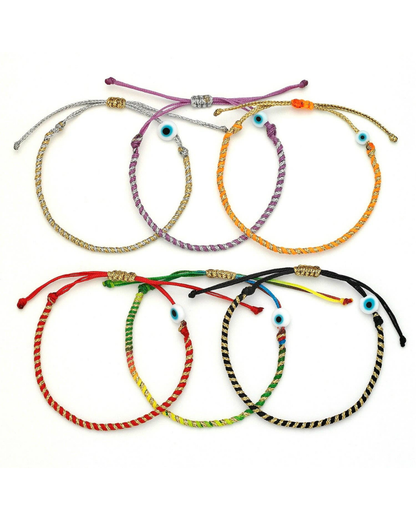 OIYA TWIST Duo Color Evil Eye Bracelet