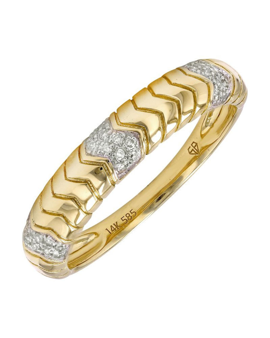 BULL Gold and Diamond Ring