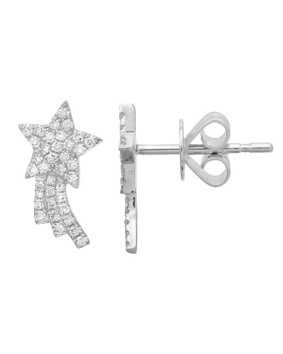 SHOOTING Star Diamond Stud Earrings
