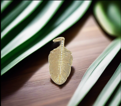 FEATHER Diamond Pendant