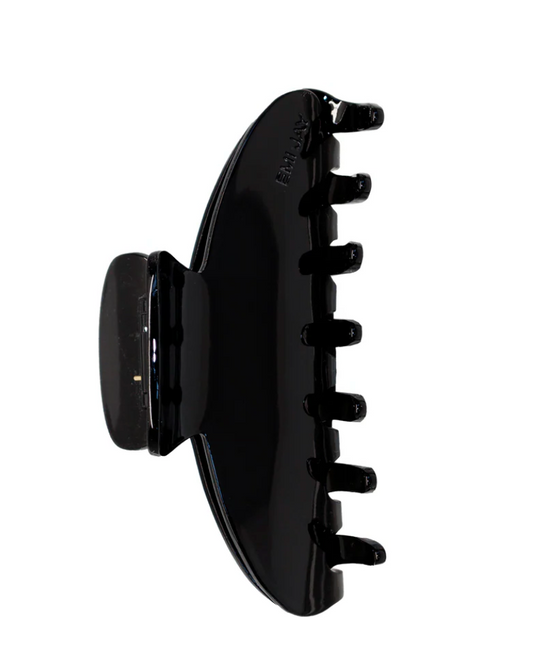 Black hair clip on a white background