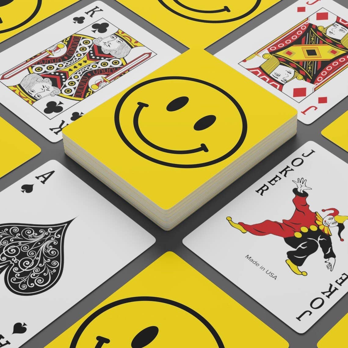 Happy Faced Smiley Face   Playing Cards Deck Of Cards