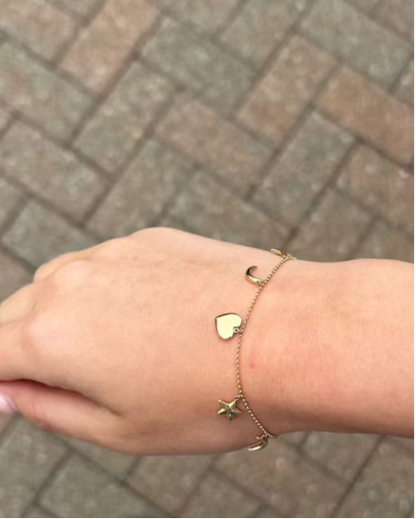 ABBIE 14kt Charm Bracelet