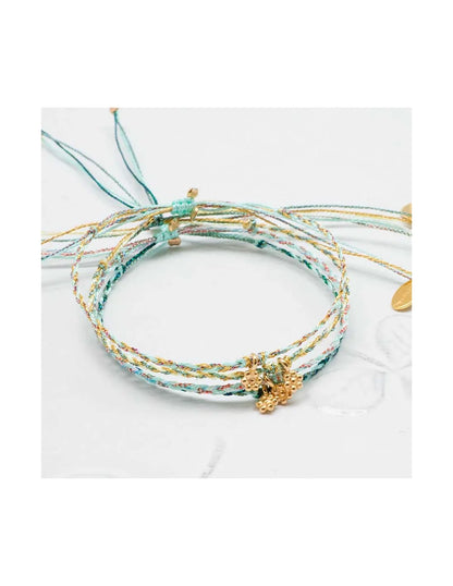 DAISY Gold Flower Macrame Braelet