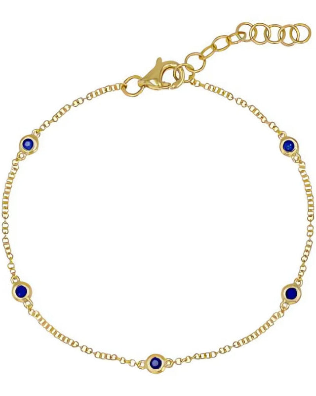 FALL Gold Sapphire Bracelet
