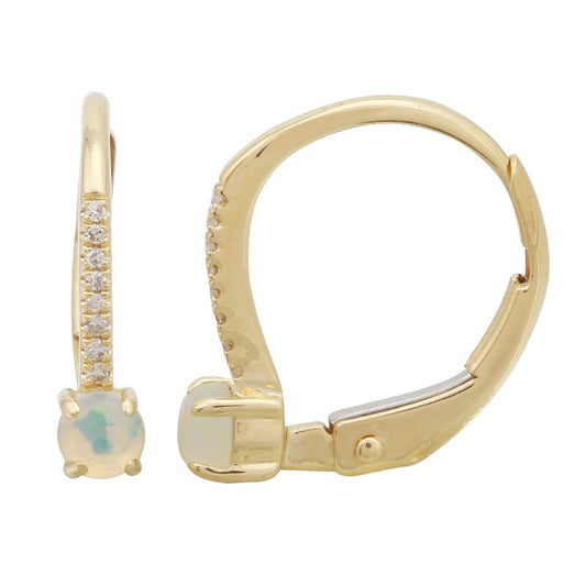 gold diamond opal earrings  @dylanjamesjewelry.com