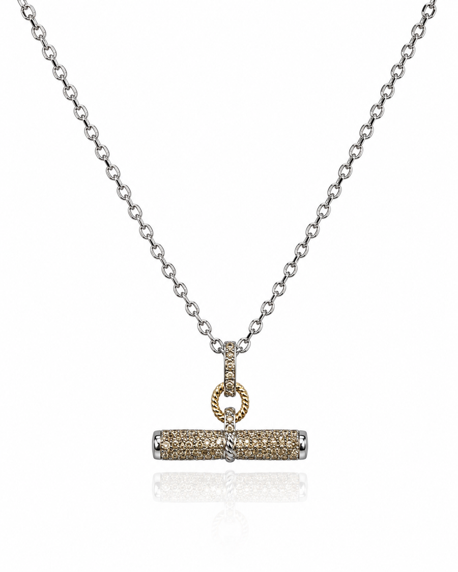 CHLOE Silver & Gold Diamond Necklace