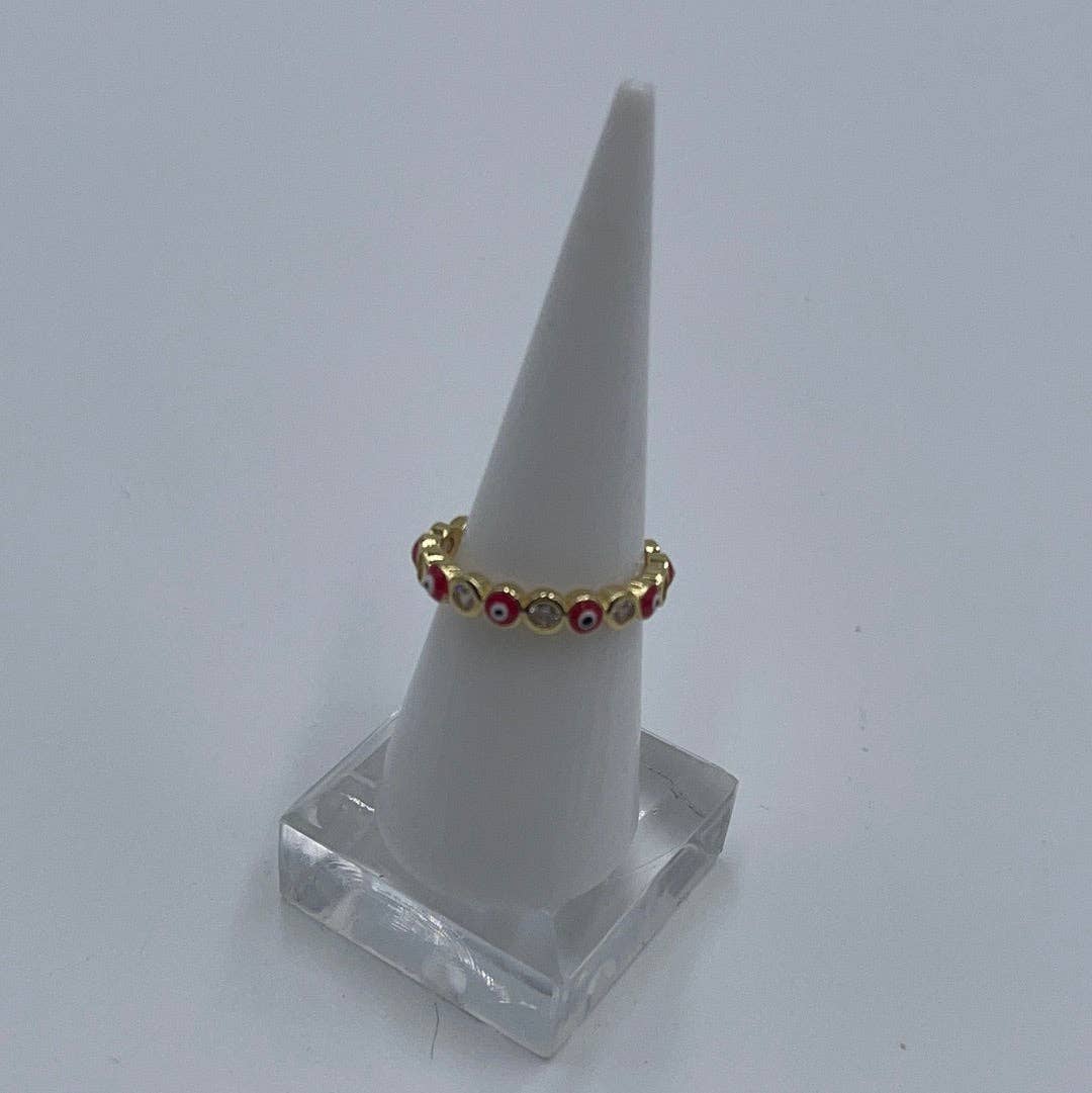 SKINNY Evil Eye Adjustable Ring