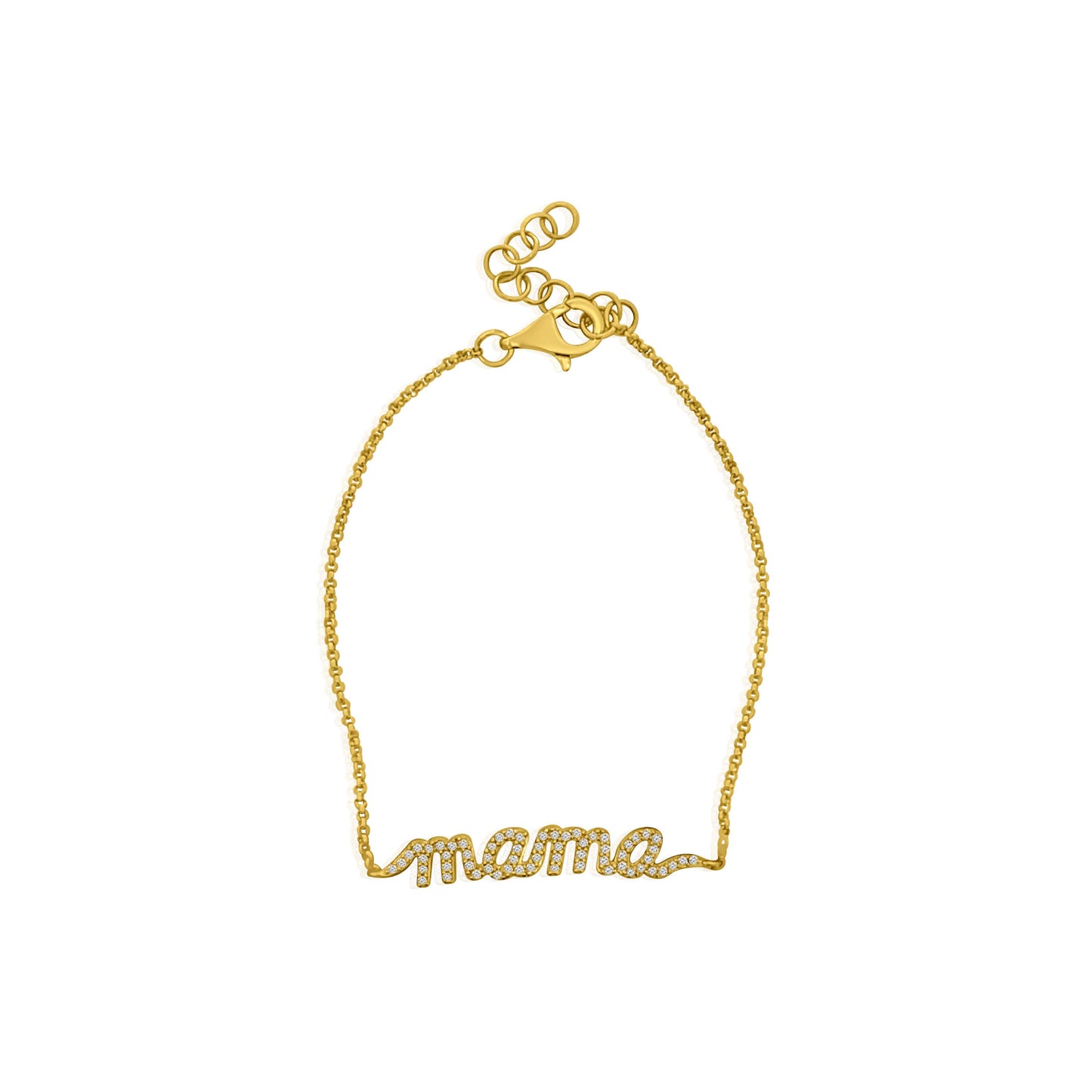 MAMA Gold Diamond Bracelet