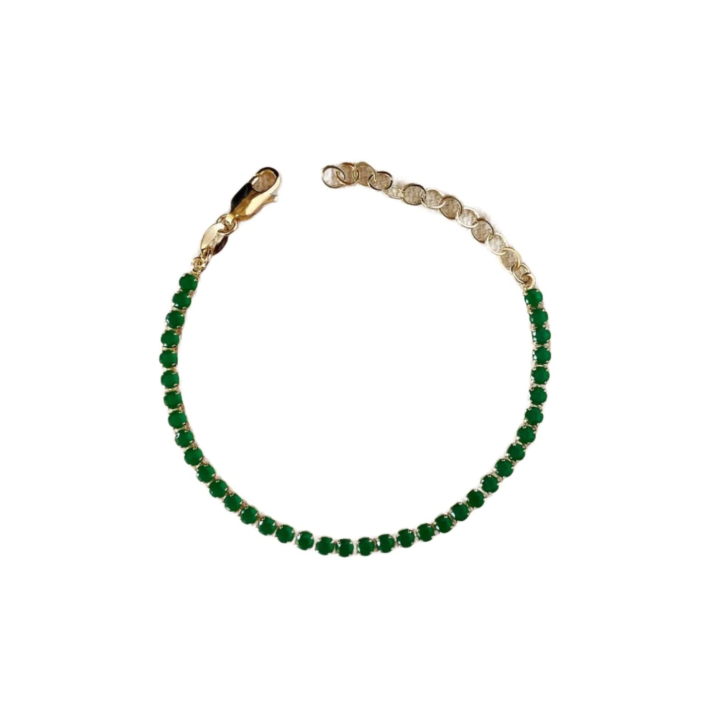 EM Emerald Green Tennis Bracelet