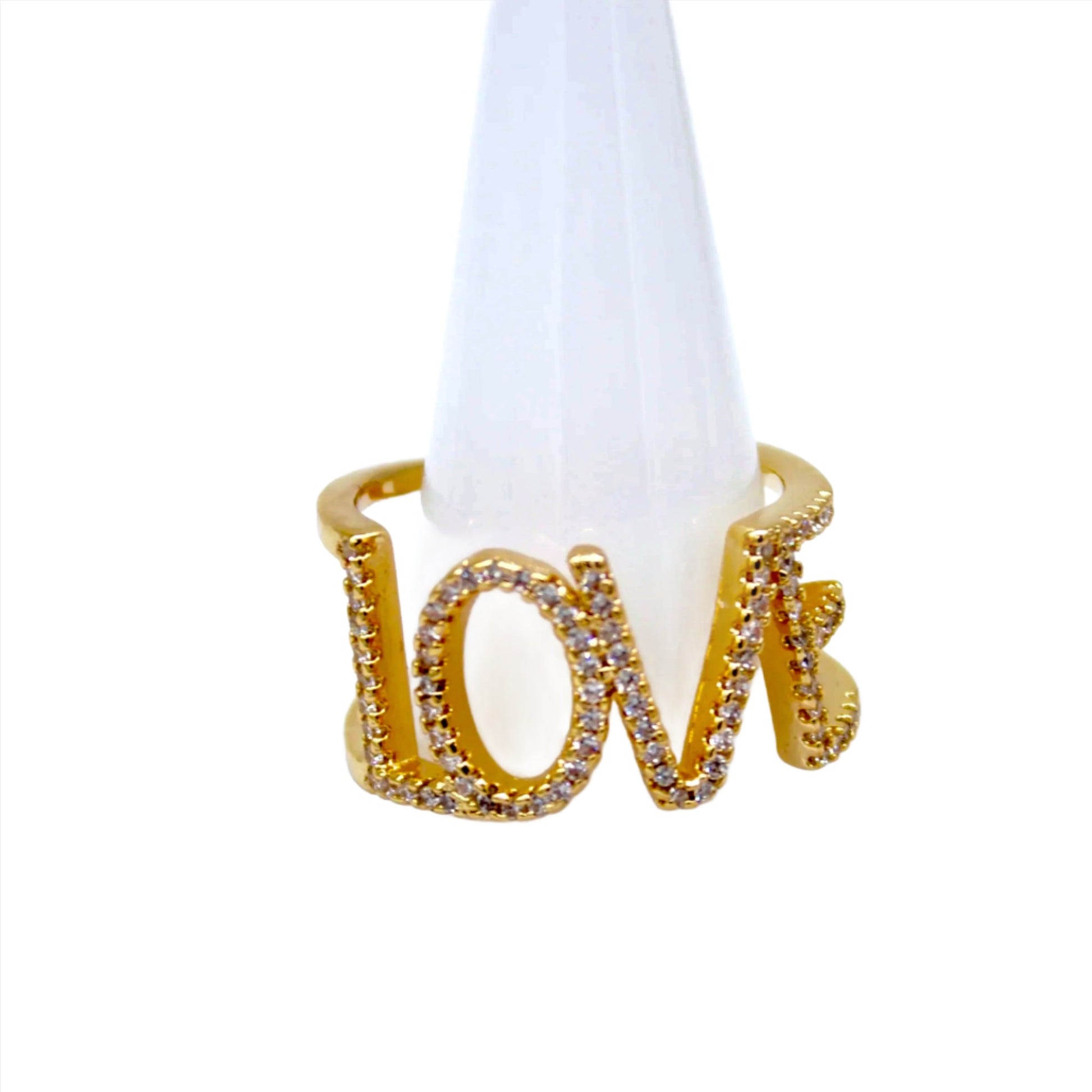 gold diamond love Ring @dylanjamesjewelry.com