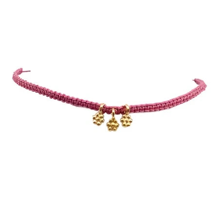 macrame bracelet with daisy charms  @dylanjamesjewelry.com