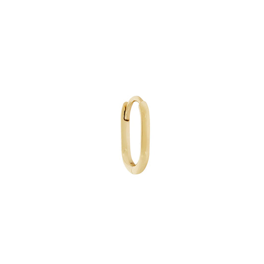 OVAL Clicker Gold Hoops