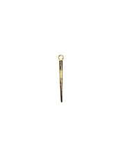 The SKINNY Point Plaque by Métier by Tomfoolery is a gold tapered spike pendant with a small loop at the top, elegantly crafted in 9ct gold, exuding an understated charm.