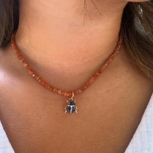 SCARAB Beaded Necklace