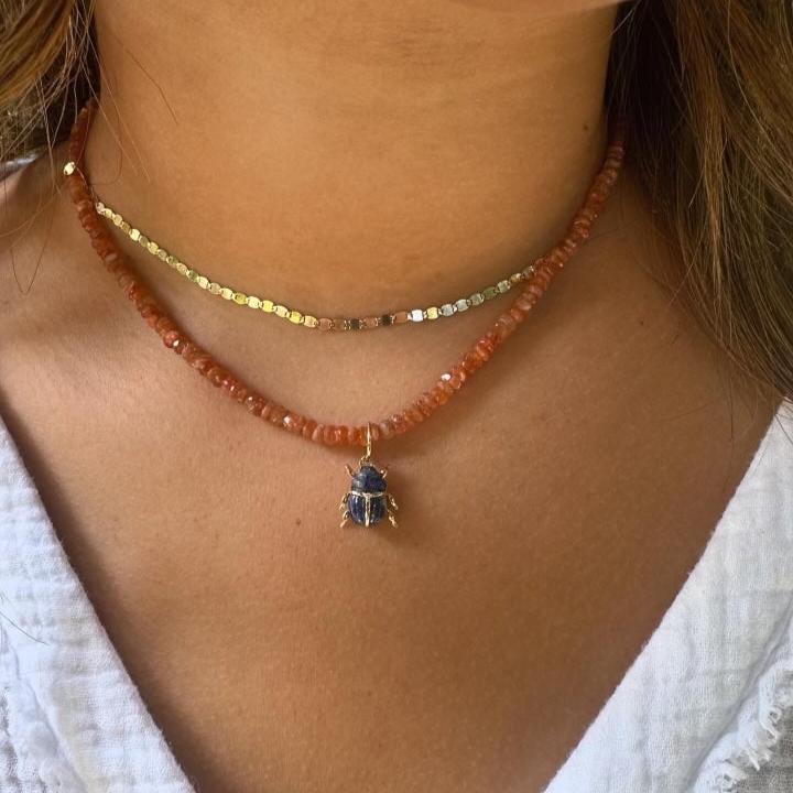 SCARAB Beaded Necklace