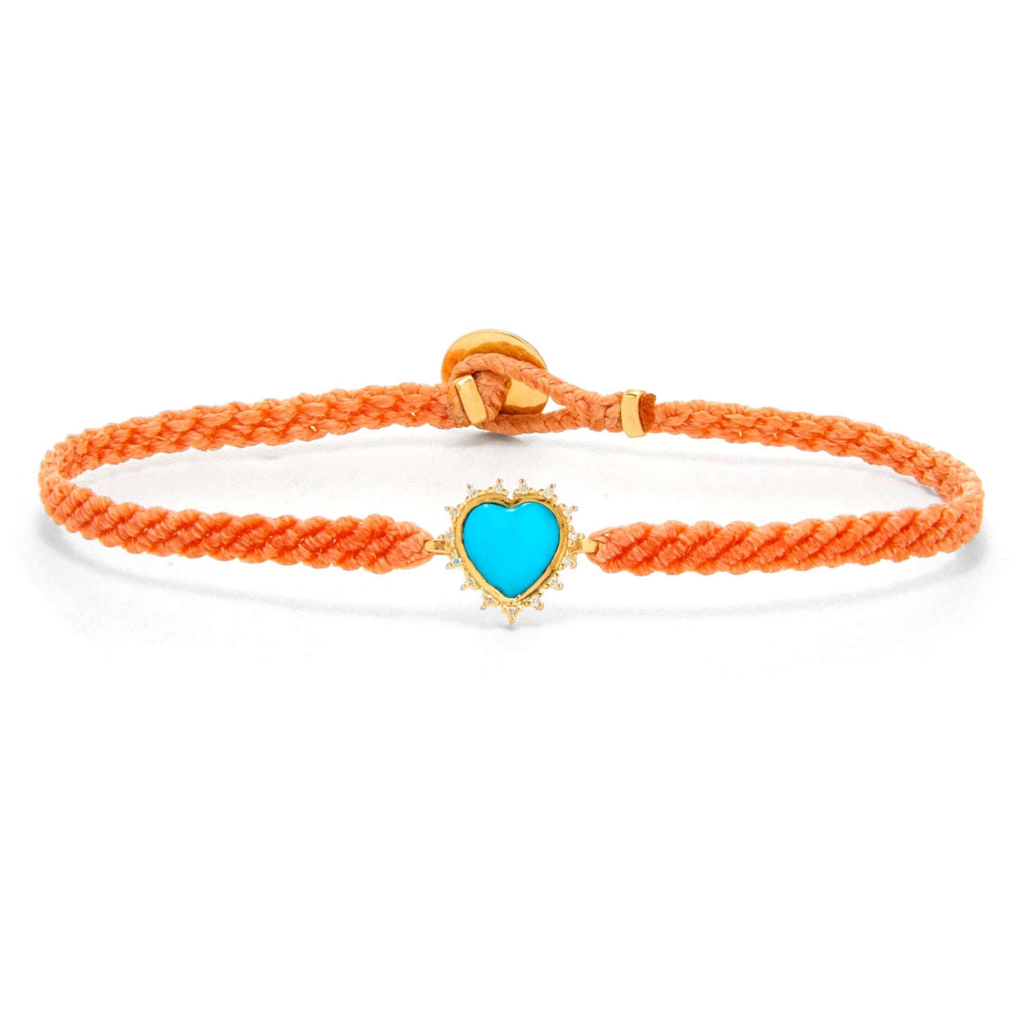 waxed cord diamond turquoise heart bracelet  @dylanjamesjewelry.com