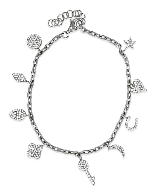 ANI Silver Charm Bracelet