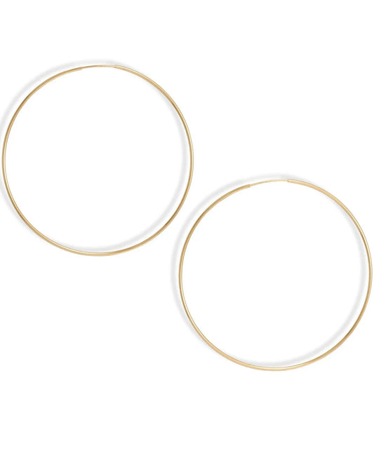 SKINNY Gold Hoops