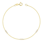 HORTENSE Triple Candy Gold Diamond Bracelet