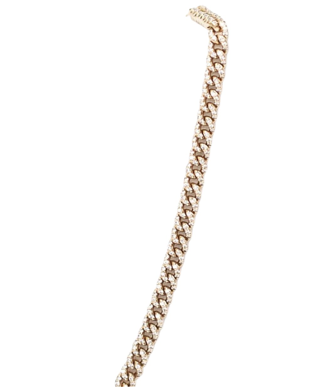 gold diamond cuban link chain bracelet @dylanjamesjewelry.com