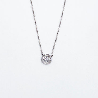 white gold diamond disc necklace.  @dylanjamesjewelry.com