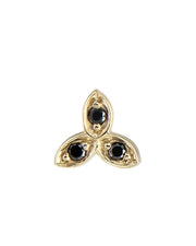 gold black diamond stud earring @dylanjamesjewelry.com