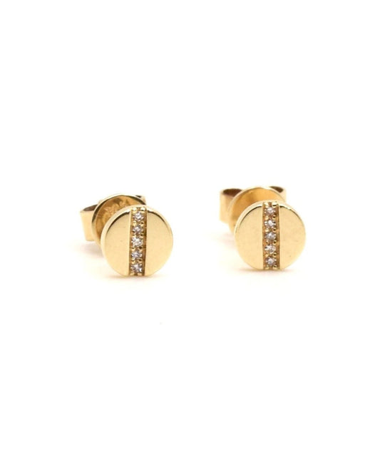 14kt yellow gold diamond screw stud earrings  @dylanjamesjewelry.coms