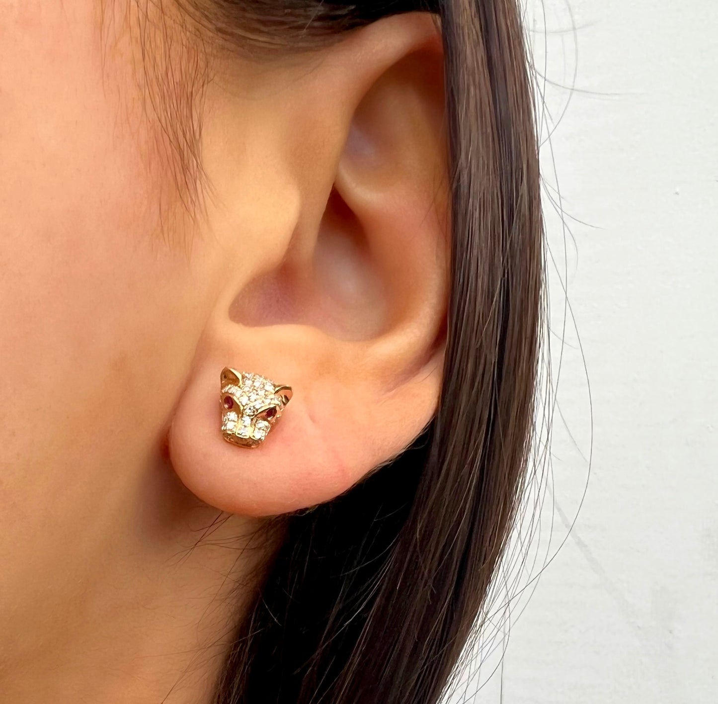 PANTHER Diamond Stud Earrings